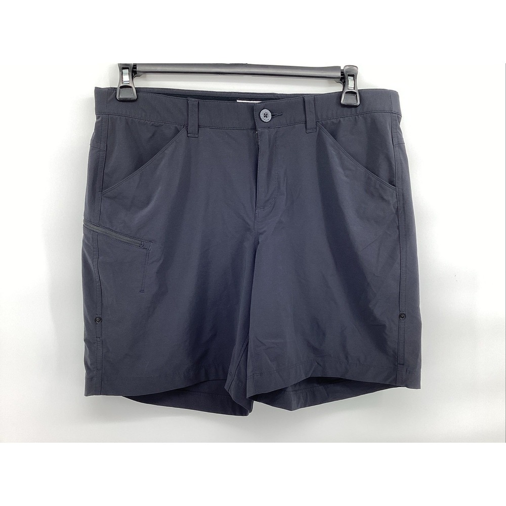 Orvis Shorts Womens 14 Gray Pockets Outdoor Casual Activewear Roll Up Gorpcore